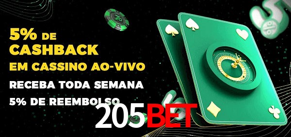 Promoções do cassino ao Vivo 205bet
